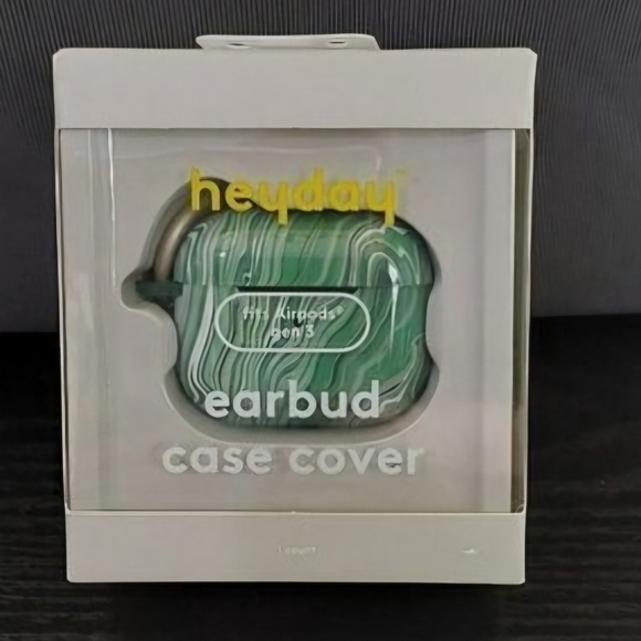 Apple AirPods Gen 3 Hardshell Case with Clip | heyday™ | Jade Marble - Picture 1 of 8